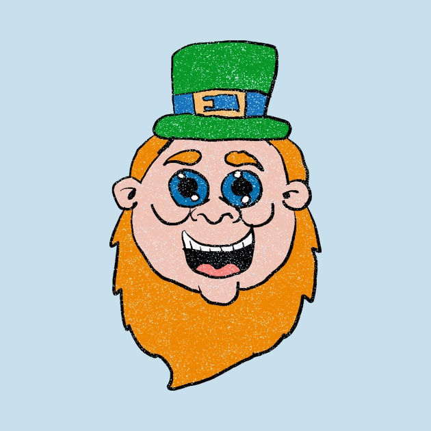 Vintage Happy Leprechaun Head 1 by Eric03091978