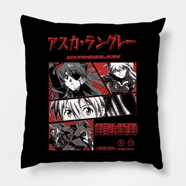 asuka evangelion Pillow by Retrostyle