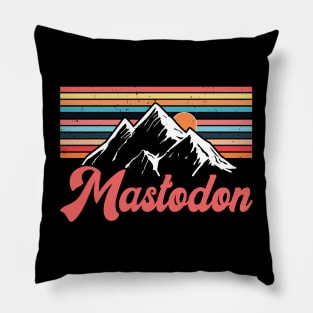 Great Gift Mastodon For Name Vintage Styles Color 70s 80s 90s Pillow