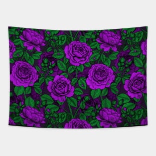 Purple roses Tapestry