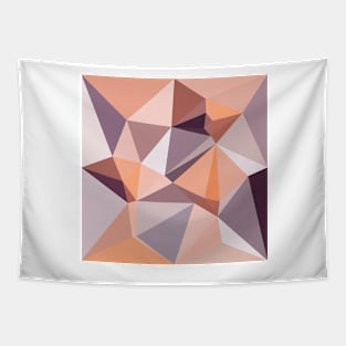 Almond Beige Abstract Low Polygon Background Tapestry