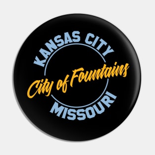 Kansas City - Baby Blue City Of Fountains Pin