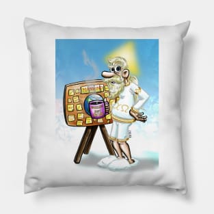 GOD cartoon Pillow