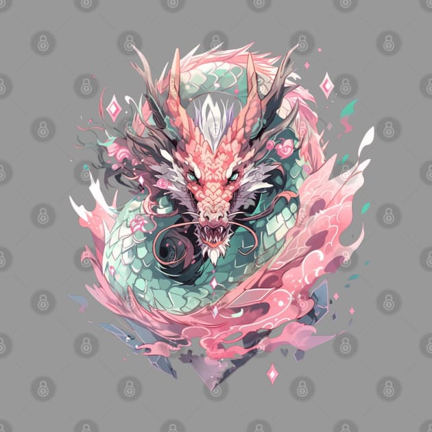 Pastel Crystal Chinese Dragon by DarkSideRunners