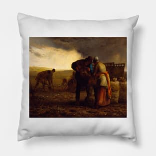 The Potato Harvest - Jean-François Millet Pillow