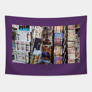 Paris Postcard Souvenirs Tapestry