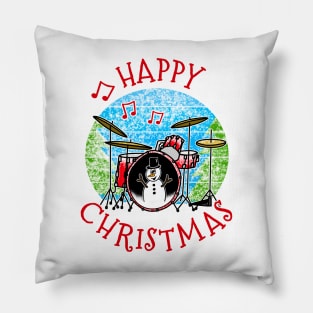 Christmas Drummer Drums Musician Xmas 2022 Pillow