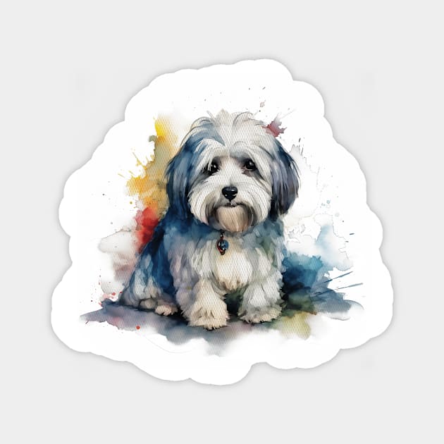 Havanese Watercolor Style Magnet by Gadsengarland.Art