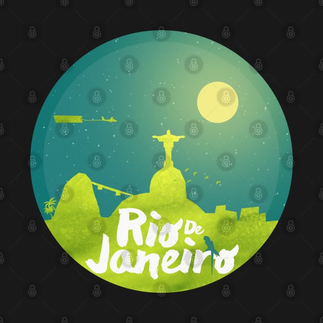 Rio De Janeiro - Artdeco Snow Globe by Lumos19Studio