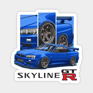 The Legendary Nissan Skyline GTR R34 Magnet