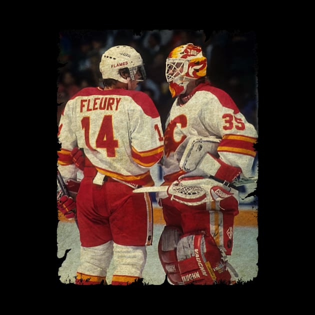 Jeff Reese and Fleury - Calgary Flames, 1991 by Momogi Project