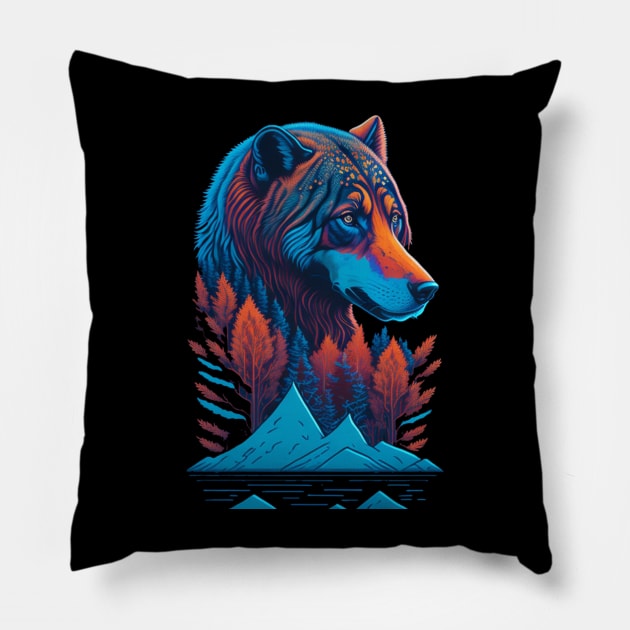 Frozen Wonders: Embracing Arctic Wildlife Diversity Pillow by Moulezitouna