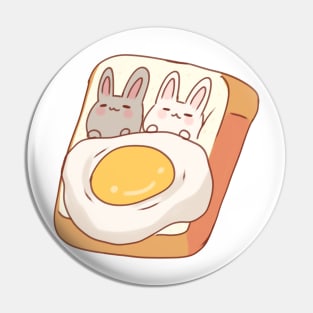 Bunnies on toast Pin