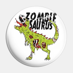 Zombiesaurus T rex Dinosaur Clothing Gifts. Funny Zombie Saurus Vintage Style Pin