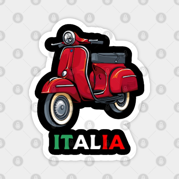 Italy Classic Vespa Scooter Moped Bike Retro Love Vintage - Vespa - Magnet