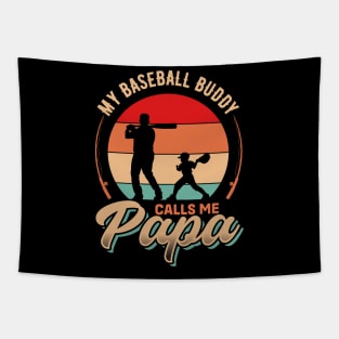 My Baseball Buddy Calls me Papa | Father's Day Tapestry