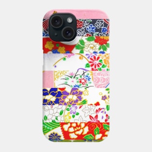 Seamless Stacked Chiyogami Japanese Rice Paper Art Motif Pattern Phone Case