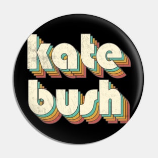 Retro Vintage Rainbow Kate Letters Distressed Style Pin