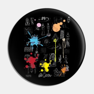 History of Art (dark tee) Pin