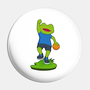 Frog Basketball player Basketball Pin