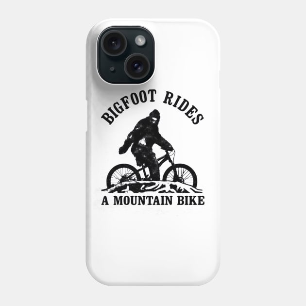 bigfoot rides a mountain bike Phone Case by BerrymanShop