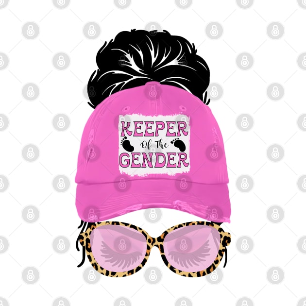 Messy Bun Keeper of the Gender Ready to Press - Messy Bun With Hat and Sunglasses by ISSTORE