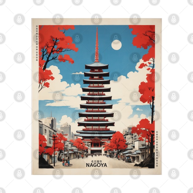 Nagoya Japan Vintage Poster Tourism by TravelersGems