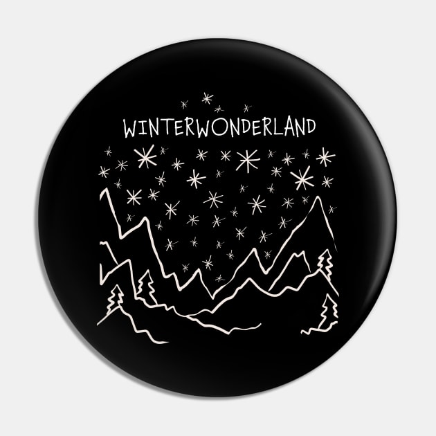 Winter Wonderland Skier Snowboarder Pin by Kater Karl