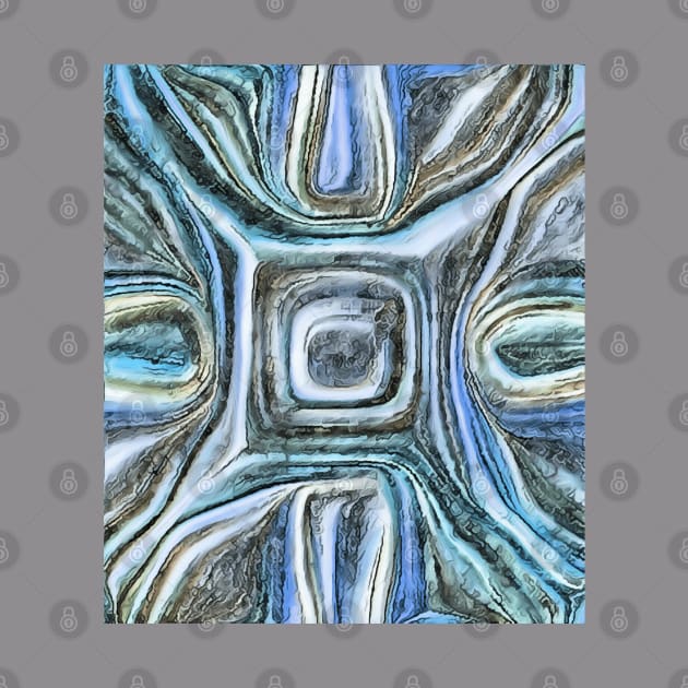 Blue, lavender, and gray abstract by BJG Abstract Arts 