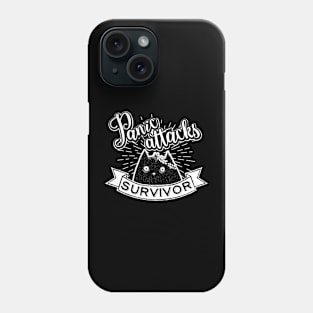 Panic attack survivor, light text Phone Case