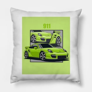 green porsche Pillow