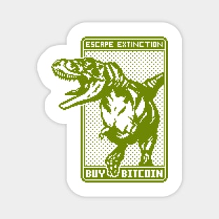 Bitcoin Escape Extinction Pixel Art Magnet