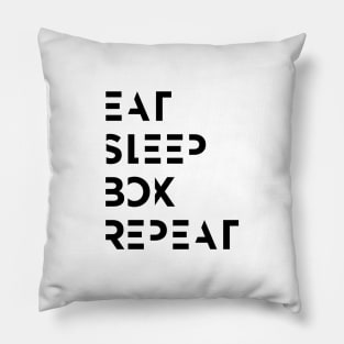 Eat. Sleep. Box. Repeat. Pillow