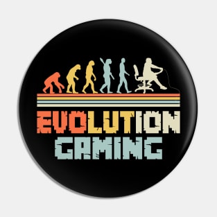 Gaming Evolution Video Gamer Funny Human Evolution Gift Pin