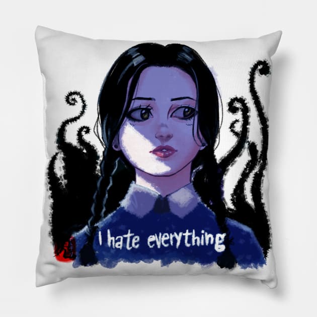 Miss Wednesday Pillow by ArchiriUsagi