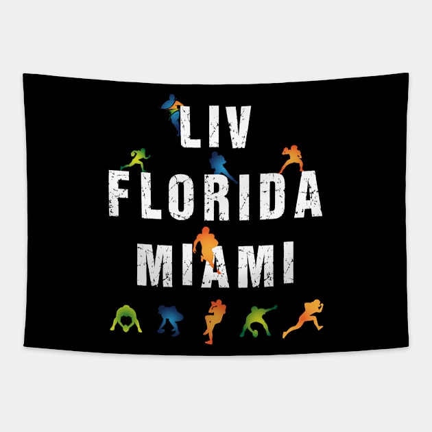 Super Bowl LIV Florida Miami-Football Fans 2020 Tapestry by MaryMas