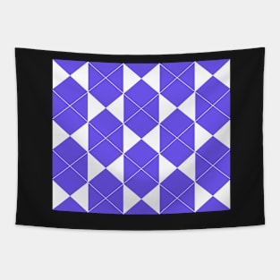 Abstract geometric pattern - blue and white. Tapestry