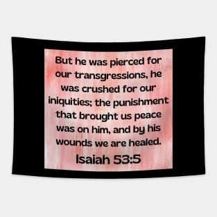 Bible Verse Isaiah 53:5 Tapestry