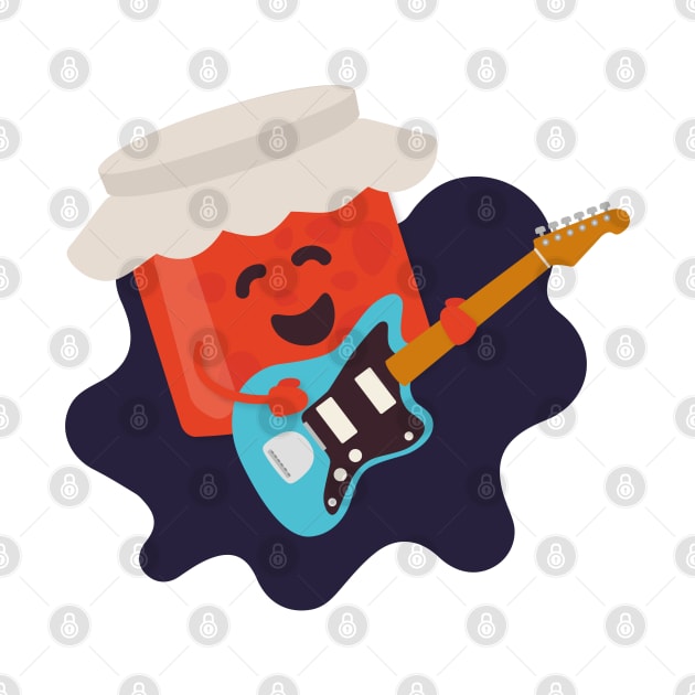 Jam Play Electric Guitar | Gift Ideas | Music Puns by Fluffy-Vectors