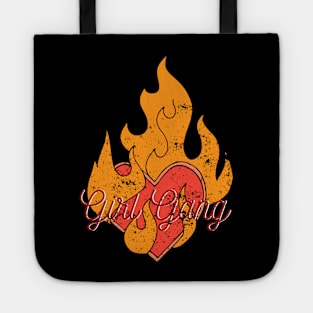 Girl Gang Flame Design Tote