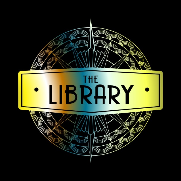 THE LIBRARY GOLD by KARMADESIGNER T-SHIRT SHOP