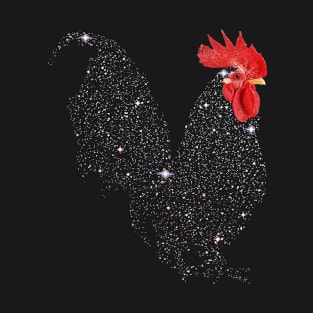 Funny Space Chicken Galaxy T-Shirt