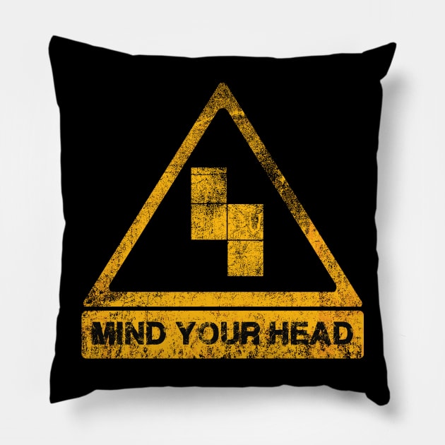 Mind Your Head Pillow by LetterQ