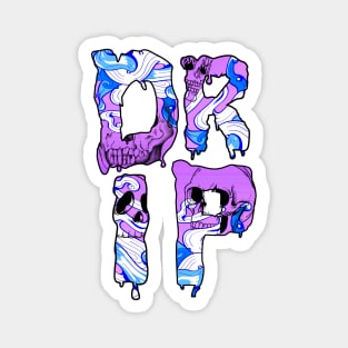 Drip Skull Vector Japanese Hip Hop Art Magnet