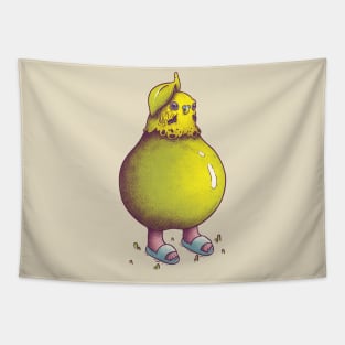 Pearrot - Cute Budgie Pear Parrot | Parakeet Budgerigar Birb TikTok Meme Tapestry