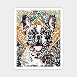 Dog Portrait - French Bulldog Magnet