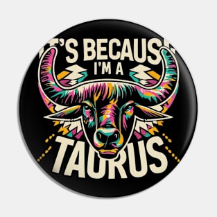 Taurus Vintage Horizon: Retro Zodiac Playtime Pin