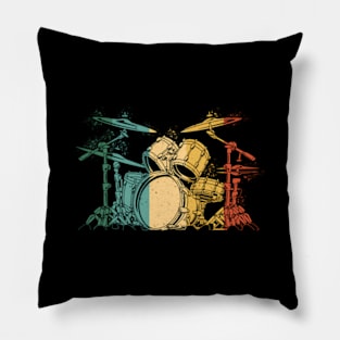 Drummer Drum Set Drumset Drummers Drumming Pillow