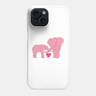 Elephants Love Heart Phone Case