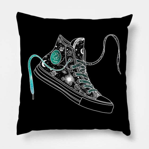 Pisces high tops - Space laces Pillow by MickeyEdwards